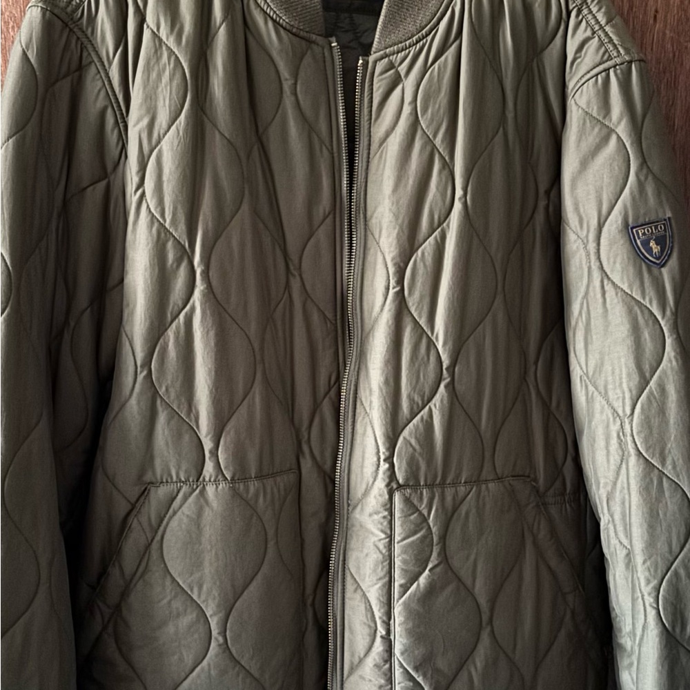 Polo by Ralph Lauren Quilted Green Bomber Jacket